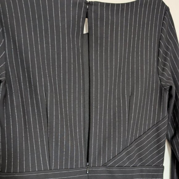 ANN TAYLOR Black Striped Dress Women's Size 4 - Picture 4 of 7